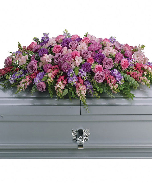 Lavender Tribute Casket Spray